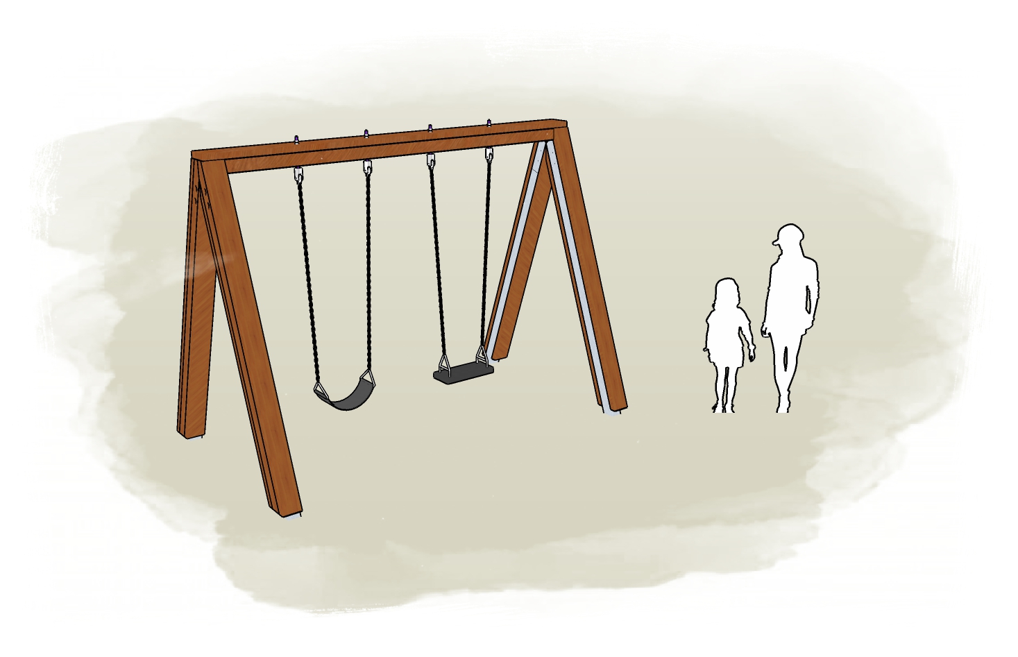 A Frame Straight Edge Swing